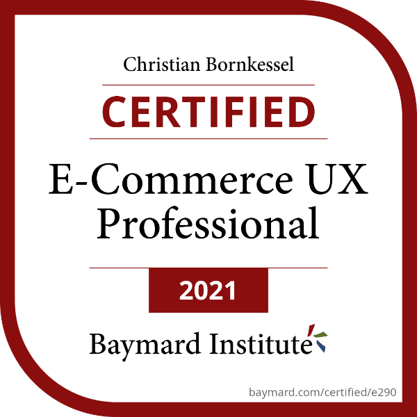 Baymard Institute Certificate