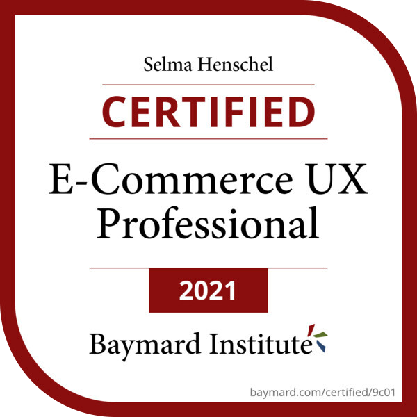 Baymard Institute Certificate
