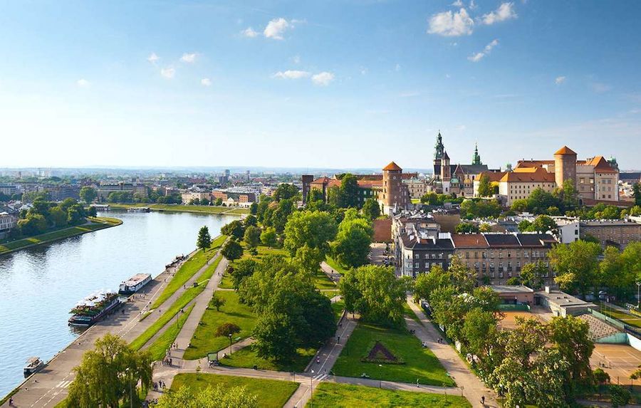 Kraków, Polen Skyline